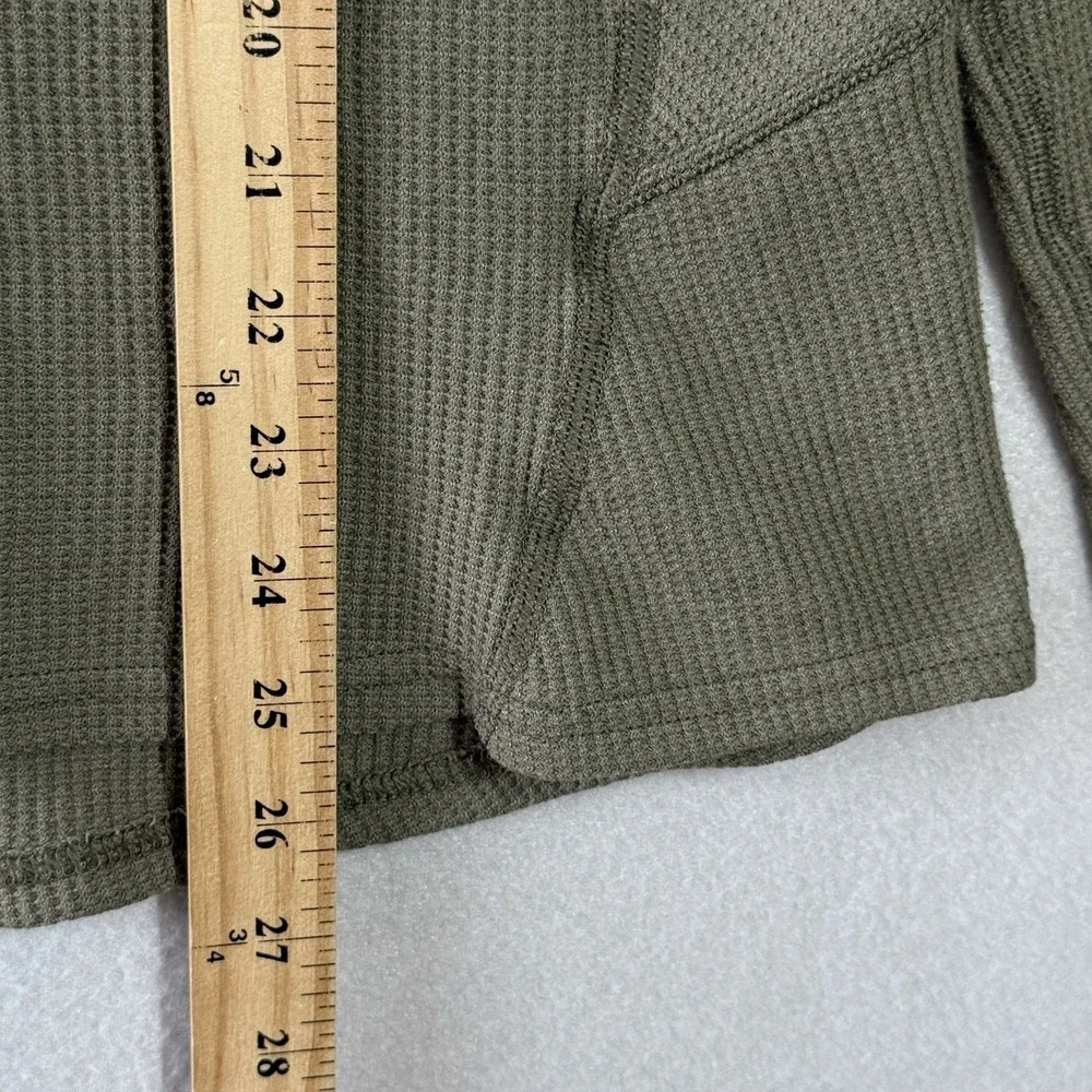 Kuhl Top Womens Large Green Petra Turtleneck Performance Lightweight Waffle Knit